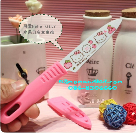 ++พร้อมส่ง++ มีดทำอาหาร ลาย Hello Kitty --พร้อมปลอกสวม เพิ่มความปลอดภัยค่ะ ขนาด ยาว 22.5 ซม.
