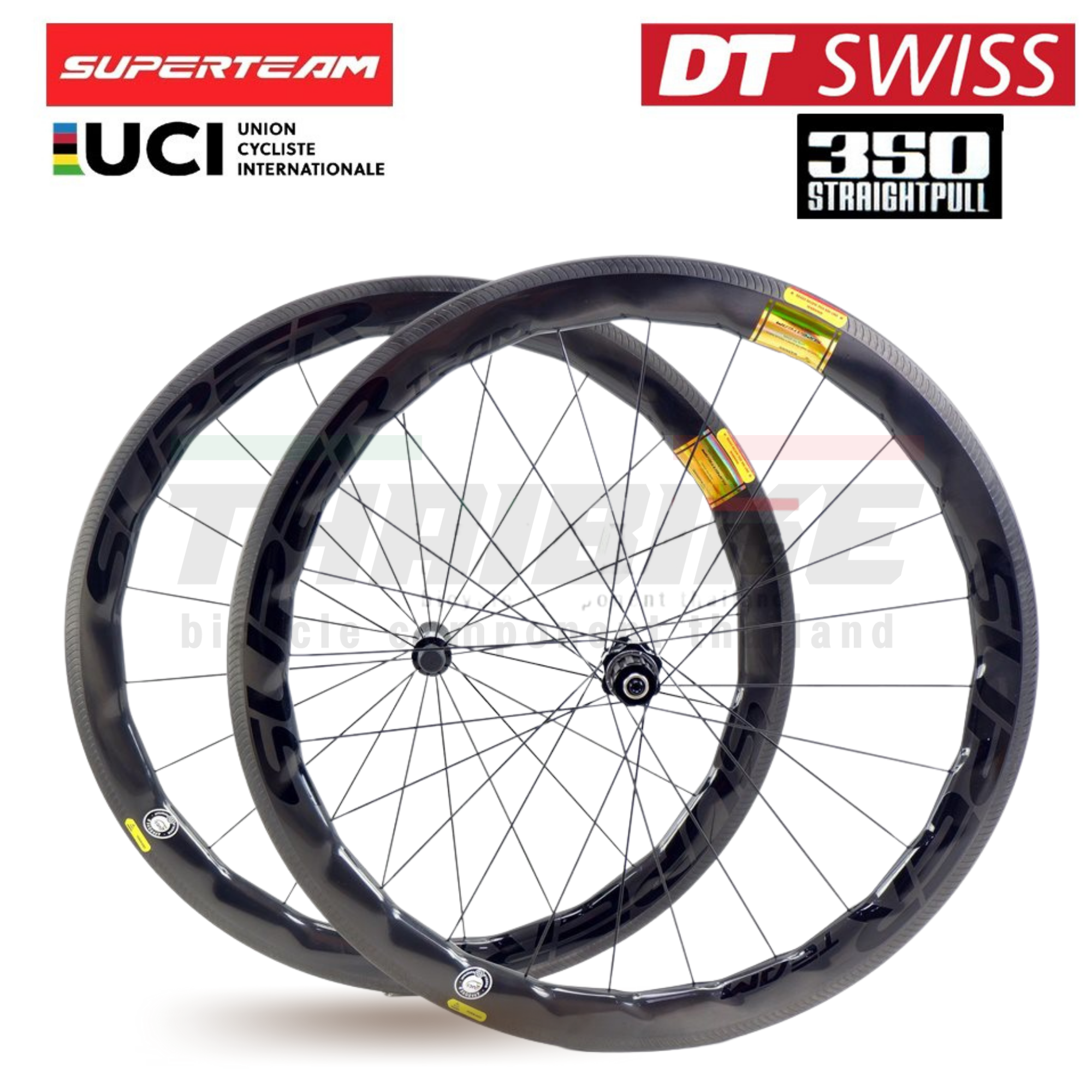 ล้อจักรยานเสือหมอบ คาร์บอน Superteam curvepro Dt350 ประกัน 3 ปี