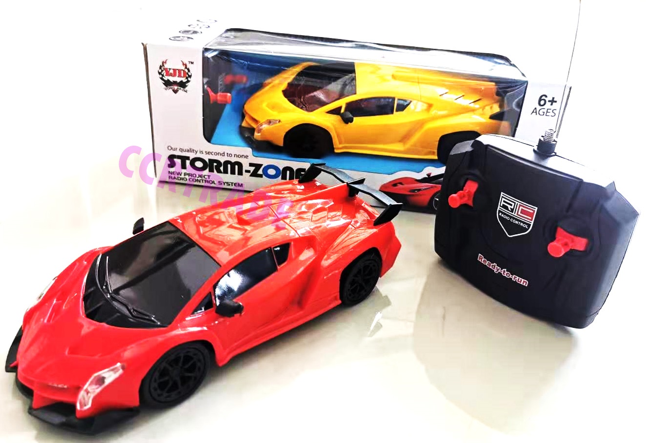 รถสปอร์ตบังคับไร้สาย+รีโมท มีไฟหน้ากล่อง 25 ซม.(1x3)