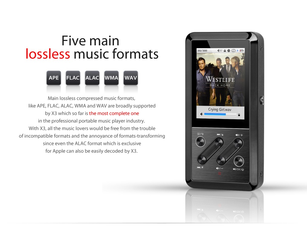 ขายFiiO X3 สุดยอดDAP+ Music Player ระดับเทพรองรับ ไฟล์Lossless มากที่สุด ใช้Wolfson WM8740 + ภาคแอมป์ของ E17 รองรับไฟล์สูงถึง 192k/24b