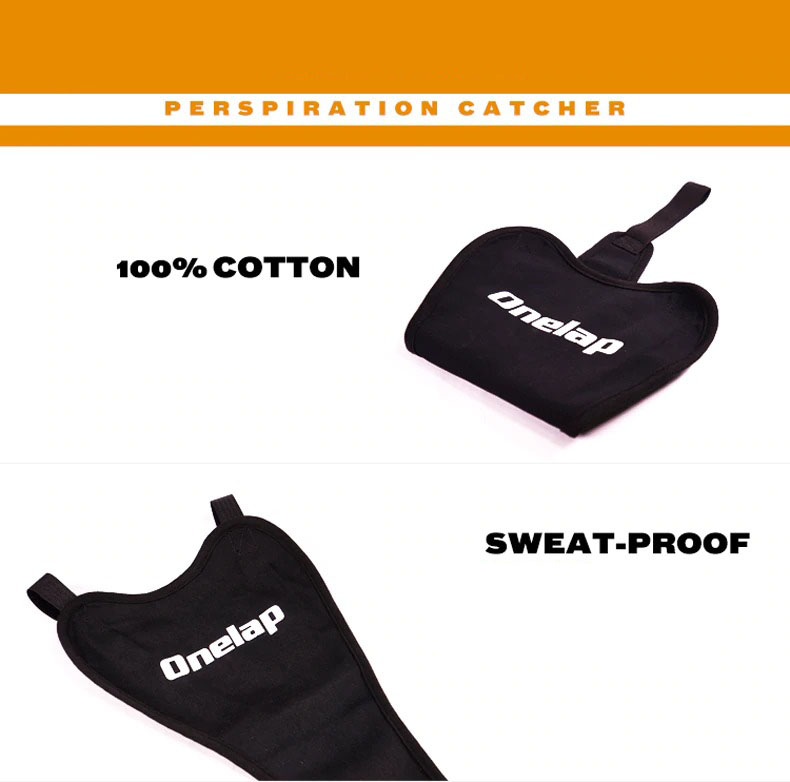แผ่นกันเหงื่อ บนเทรนเนอร์จักรยาน ONELAP MAGENE Onelap Sweat Catcher 100% Cotton Sweat Sweat Handy Soft