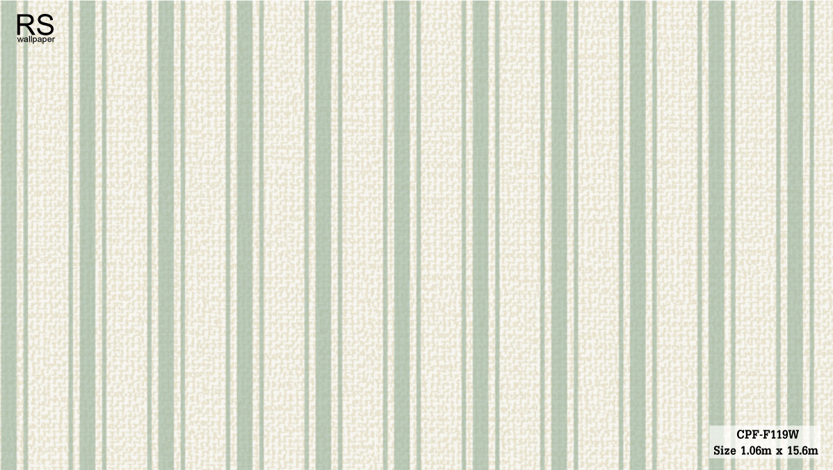 วอลเปเปอร์ ลายทางเส้นเล็ก สีเขียวมิ้นท์ CPF-F119W