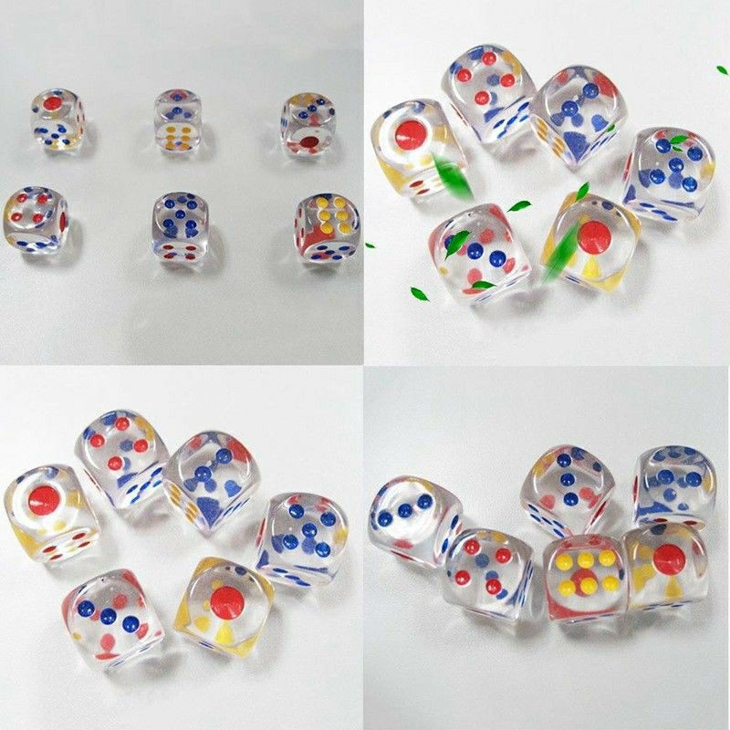 ลูกเต๋าใส 16mm ลูกเต๋าอะคลิลอก ♥️พร้อมส่งจากไทย งานดี สวยมาก🌈