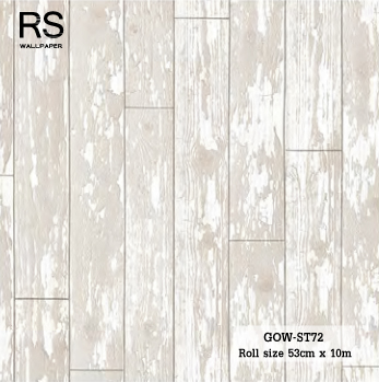 วอลเปเปอร์ ลายไม้วินเทจ สีน้ำตาล GOD-ST72