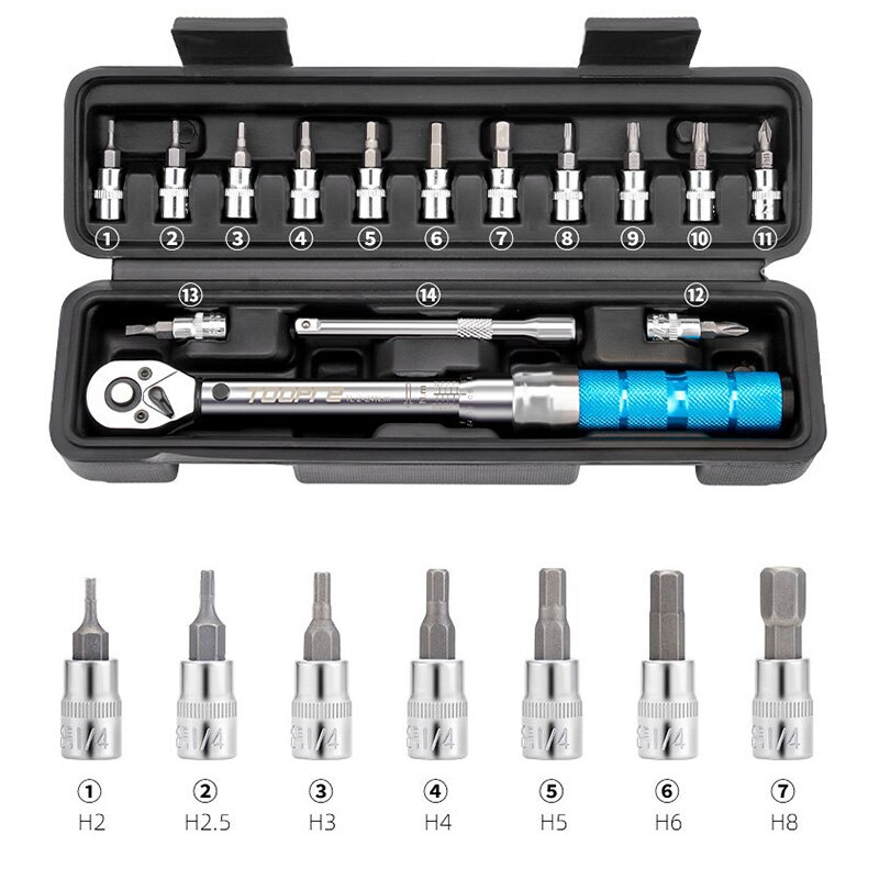 ชุดประแจปอนด์พร้อมหัว TOOPRE ประแจทอร์ค TOOPRE Bicycle Torque Wrench 2-24N.m