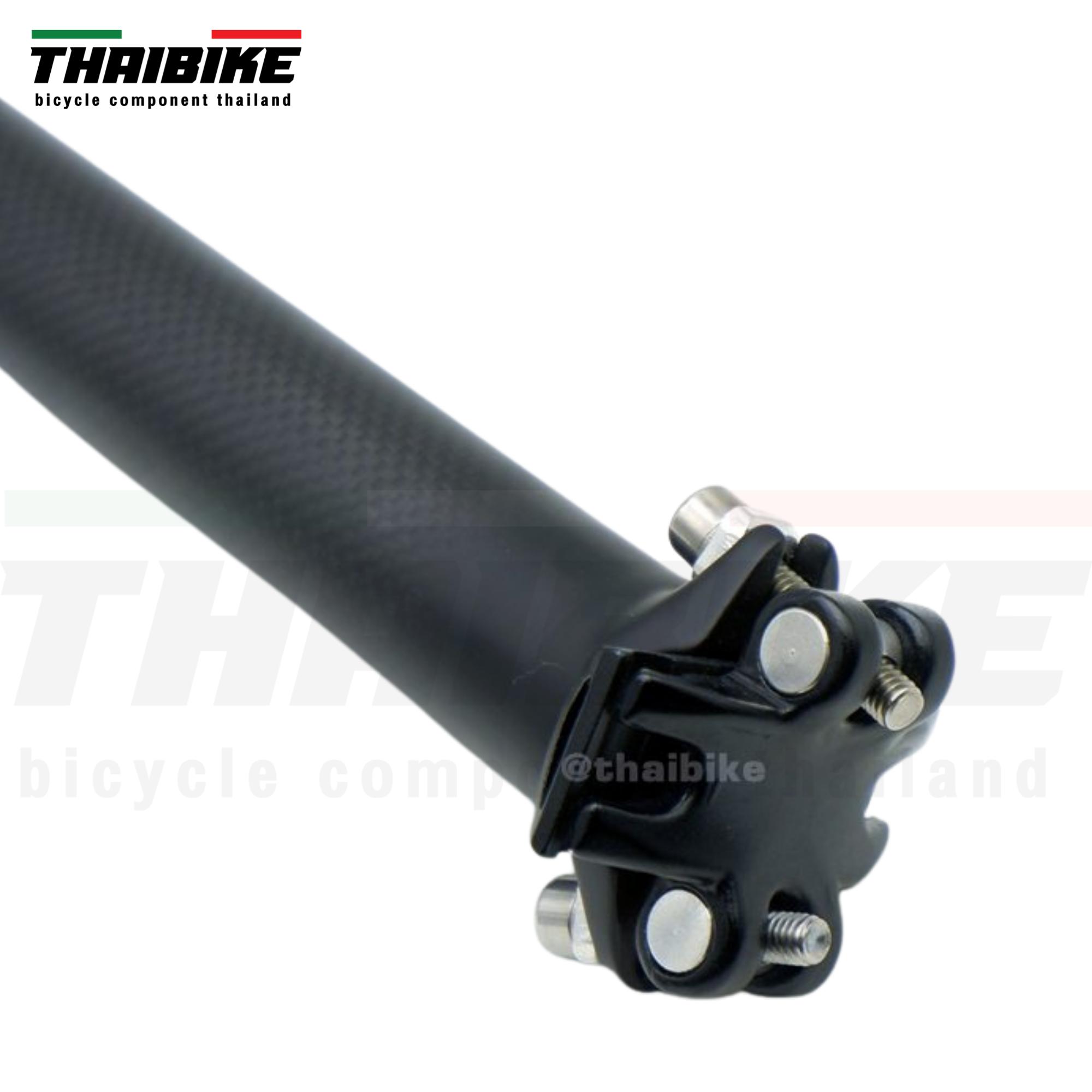 หลักอานจักรยานคาร์บอนแบบตรง THAIBIKE ขนาด 27.2 31.6 ยาว 400 มม.