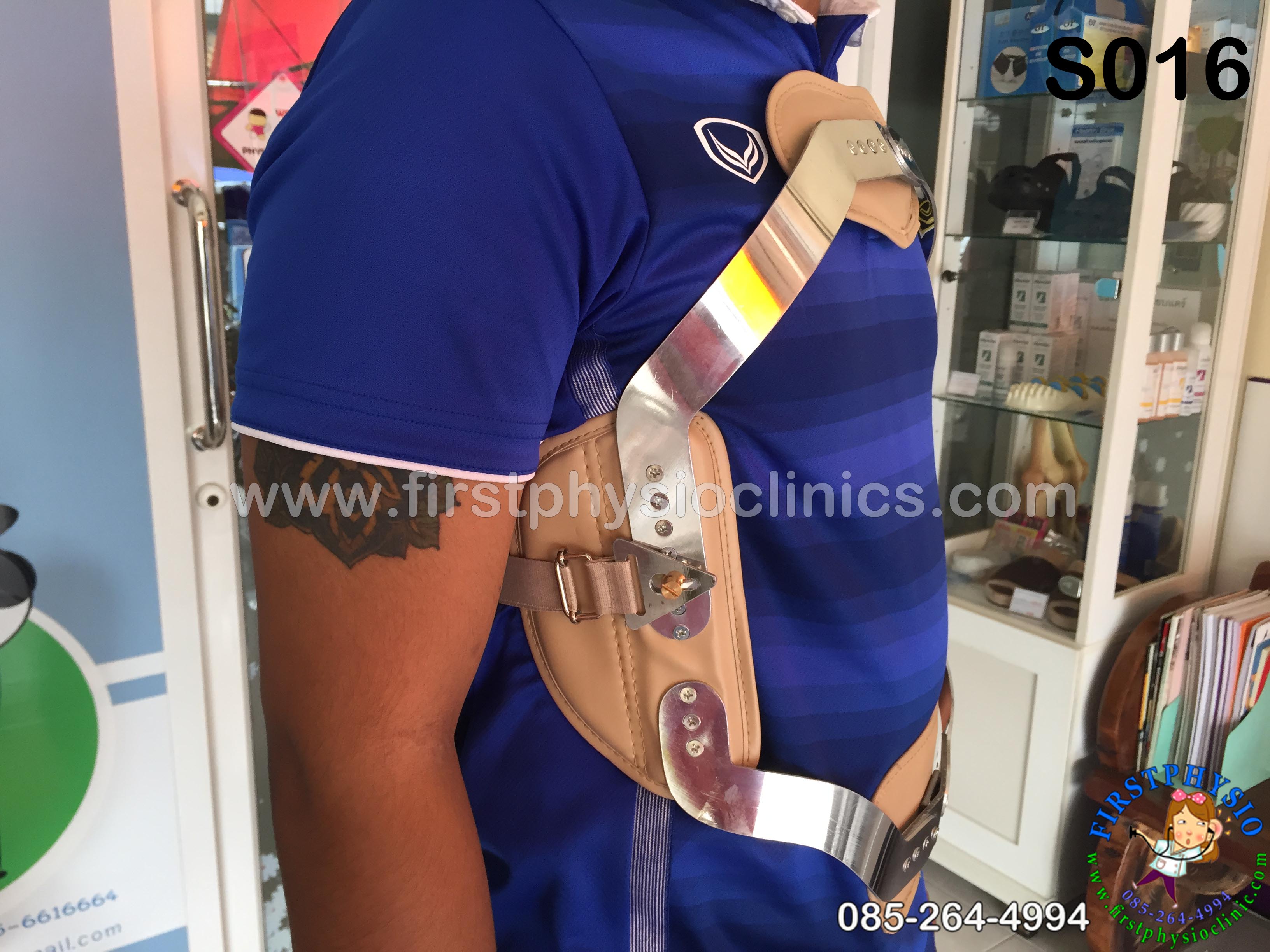 พยุงหลังโครงเหล็กด้านหน้า เจเวท พยุงลำตัวกระดูกทรุด ป้องกันการโค้งงอของหลังมาด้านหน้า,ด้านหลัง,ด้านข้าง Jewett Brace