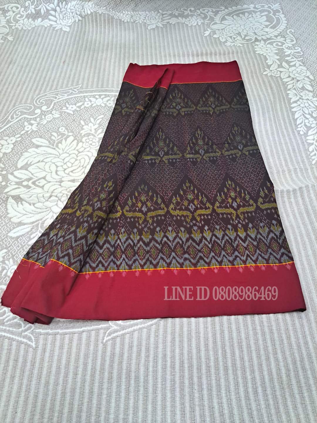 เสื้อสูทชายฝ้ายแท้มัดหมี่ตีนแดงทอมือ เสื้อสูทชายฝ้ายแท้ สูทผ้าไทยชาย ซาฟารีผ้าไทยชาย สูทผ้าฝ้ายมัดหมี่ตีนแดง