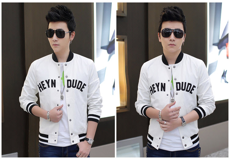พร้อมส่ง เสื้อแจ็คเก็ตผู้ชาย สีขาว แขนจั๊ม เอวจั๊ม กระดุมหน้า ใส่เที่ยว ใส่ทำงาน ใส่แล้วเท่ห์