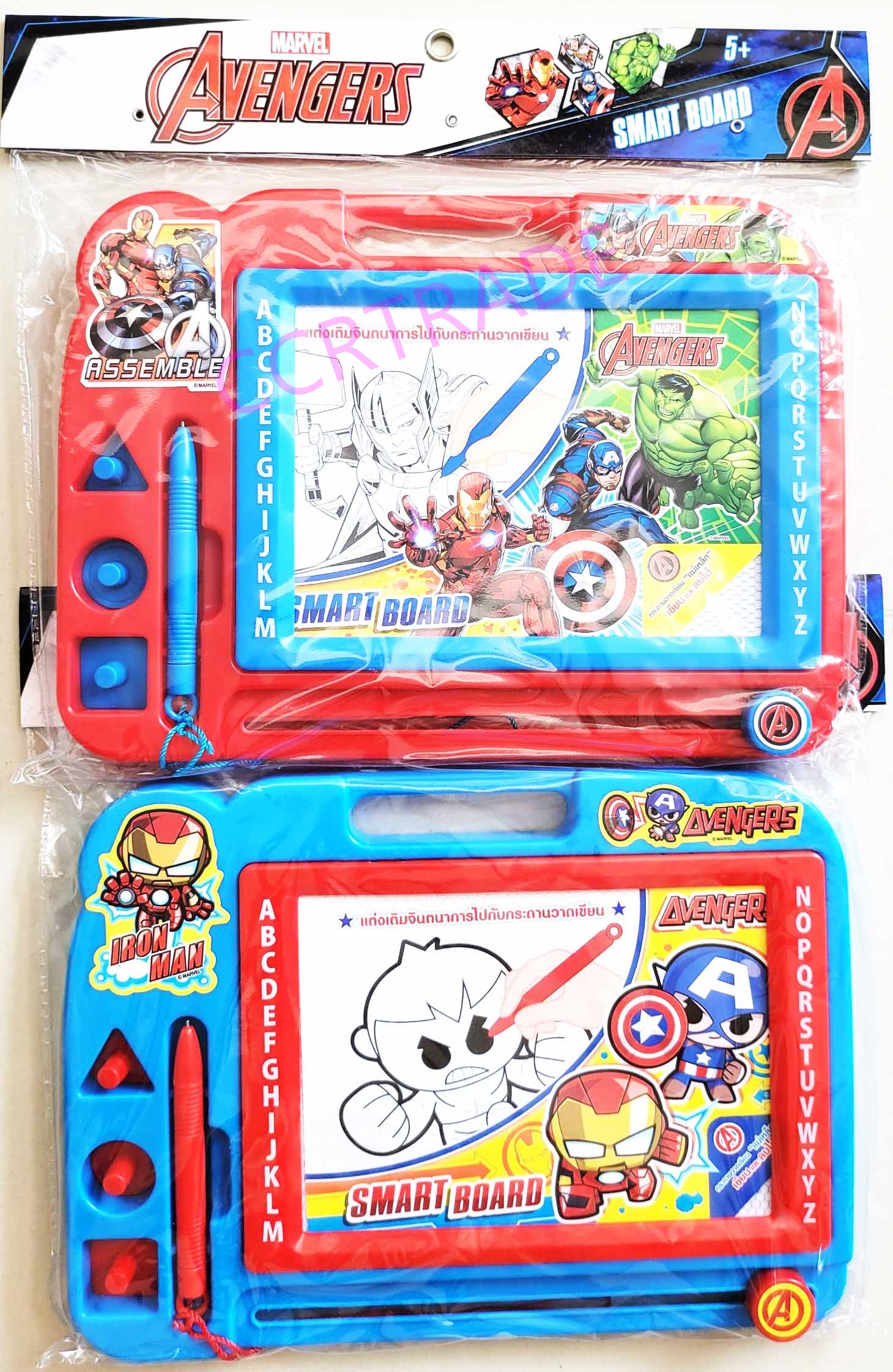 กระดานแม่เหล็กอเวนเจอร์+ตัวปั๊มถุง PVC 26.5x31 ซม.(ลิขสิทธิ์แท้)(1x3)