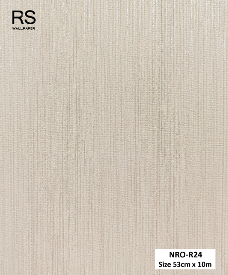 วอลเปเปอร์ สีน้ำตาลอ่อน มีกลิตเตอร์สีเงิน NRO-R24