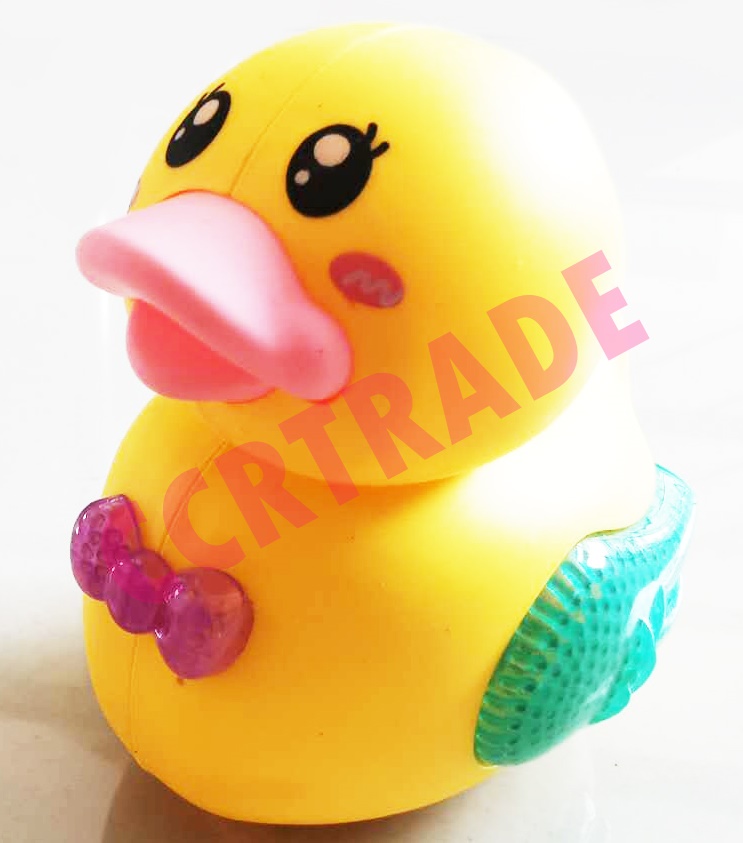 เป็ดสีหวานดึงสาย มีไฟถาด 7.5x8 ซม.(งานห้าง)