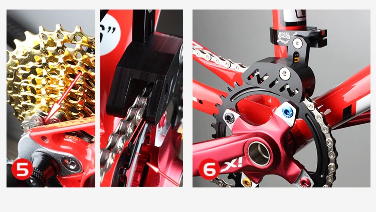 (สีดำ)ตัวกันโซ่ตก THAIBIKE กันโซ่จักรยานตก สำหรับจานหน้าใบเดียว เสือภูเขา