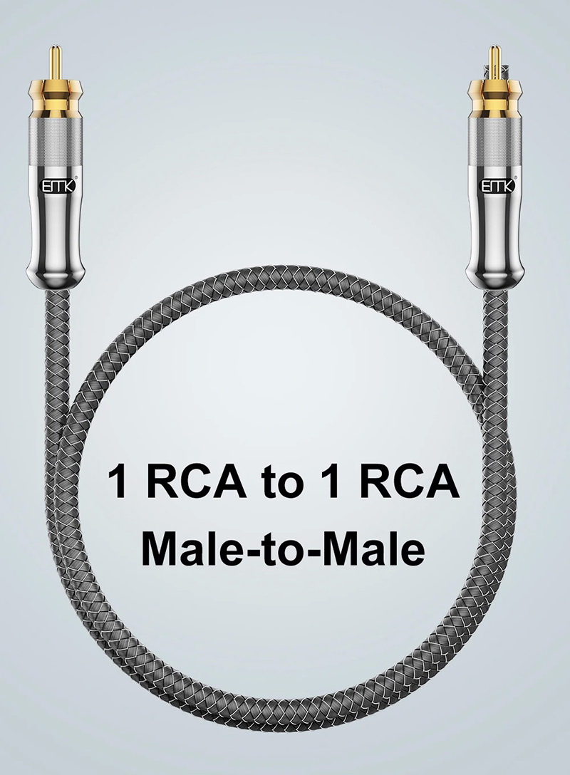ERTK SilverCoaxial สายสัญญาณ SPDIF , RCA สำหรับ ลำโพง แอมป์ DVD CD เครื่องเสียง คุณภาพสูง