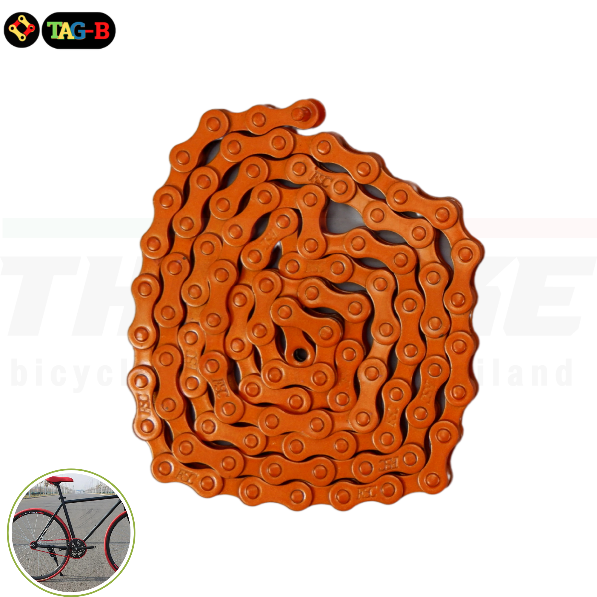 โซ่จักรยานฟิกเกียร์ โซ่สีซิงเกิลสปีด รถเกียร์เดียว Bicycle Chain Color