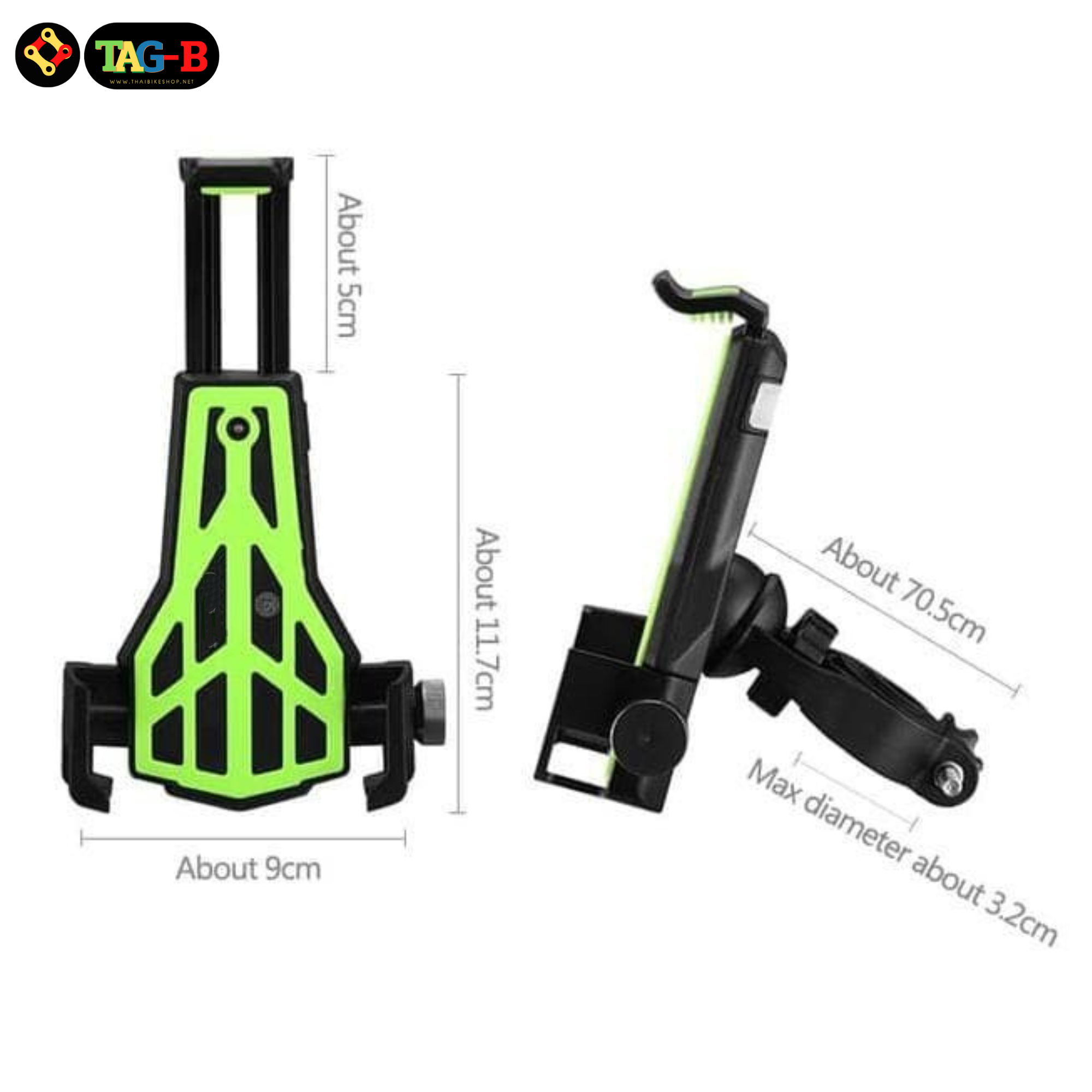 ขาจับมือถือติดจักรยาน ติดมอเตอร์ไซต์ แบบปรับได้ TAG-B PH-668