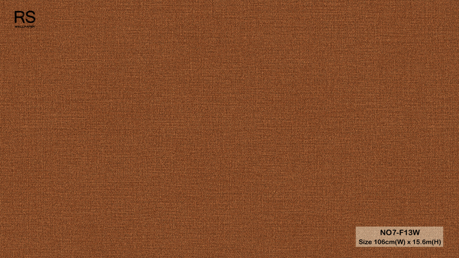 วอลเปเปอร์ลายผ้า สีส้มอิฐ NO7-F13W