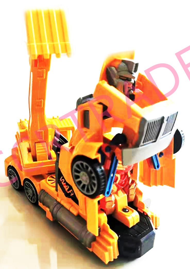 รถแม็คโครแปลงร่าง มีเสียง มีไฟกล่อง 13x23 ซม.(1x3)