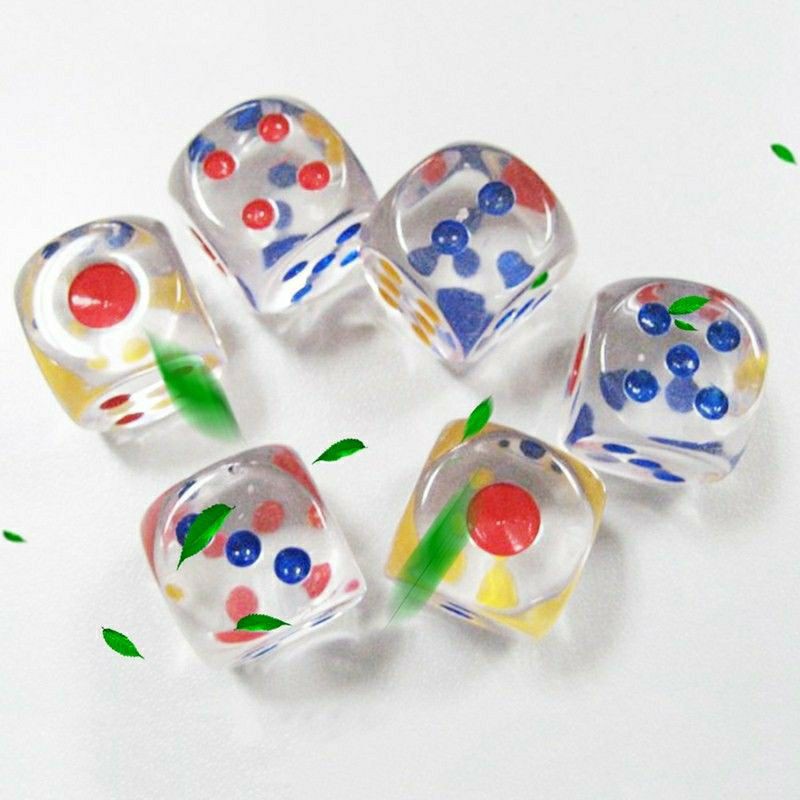 ลูกเต๋าใส 16mm ลูกเต๋าอะคลิลอก ♥️พร้อมส่งจากไทย งานดี สวยมาก🌈