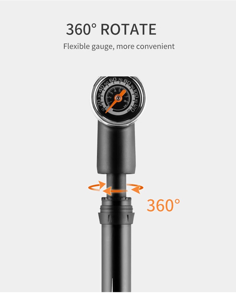 สูบลมจักรยานพกพา GIYO GP-871E 120PSI