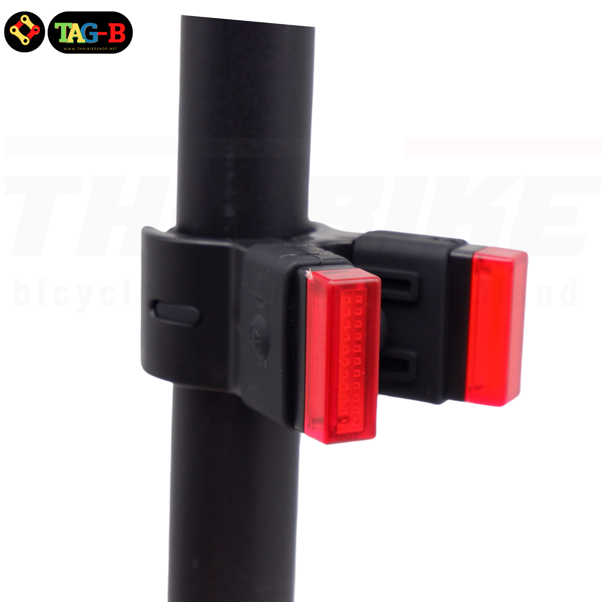 ไฟท้ายจักรยานชาร์จ USB COB หนีบหลักอาน ใช้งานง่าย