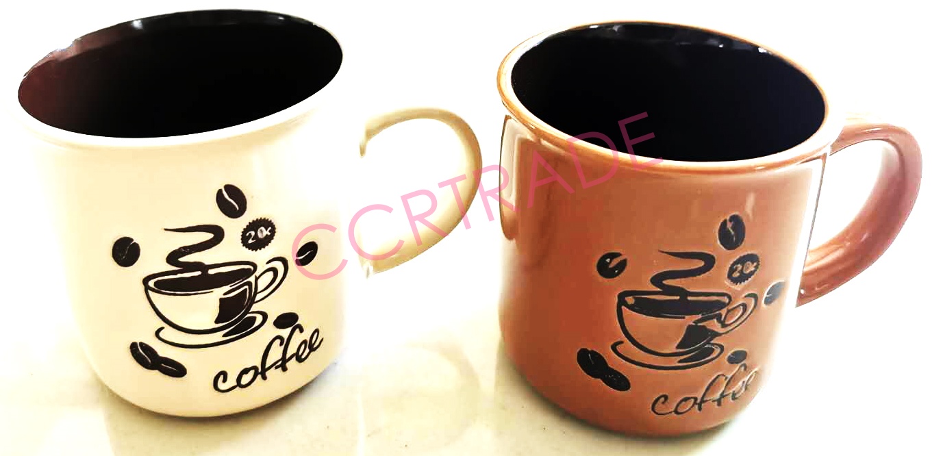 แก้วกระเบื้อง มีหู Coffee 7x7.5 ซม.(งานหนา)
