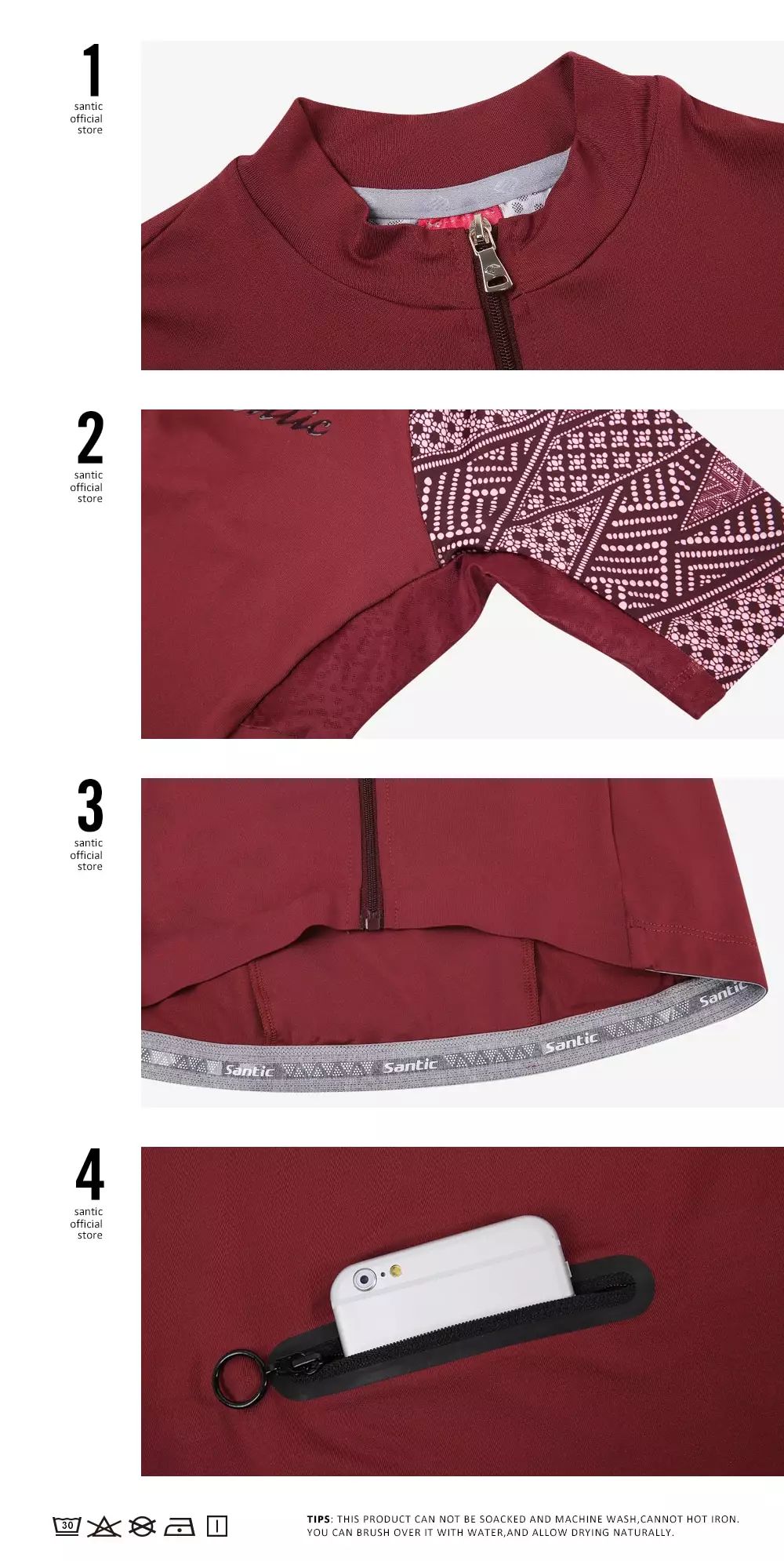 เสื้อปั่นจักรยานผู้หญิงแขนสั้น Santic LOCO2157