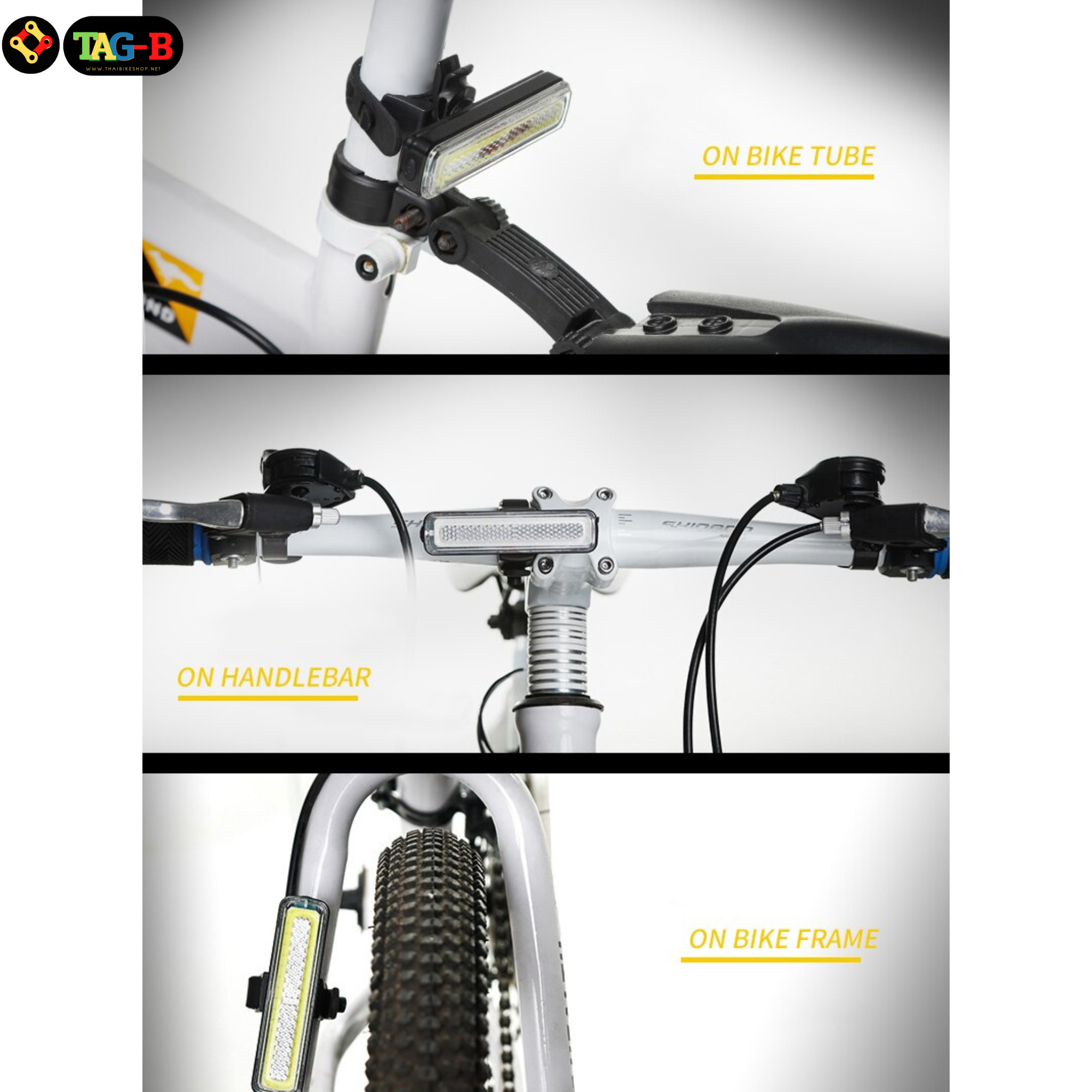 ไฟท้ายจักรยานเสือหมอบ เสือภูเขา AQY-0107 ชาร์จ USB