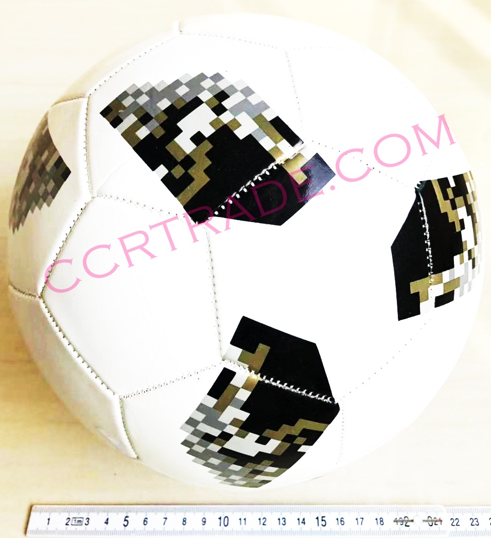 บอลหนังนิ่ม No. 5 (ลายโมเสก)+ถุงตาข่าย 24 ซม.(1x3)