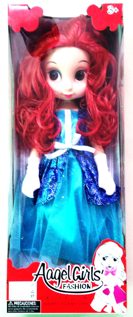 ตุ๊กตาเจ้าหญิงผมแดง มีเสียง มีไฟ ขนาด 45 ซม. (1x2)