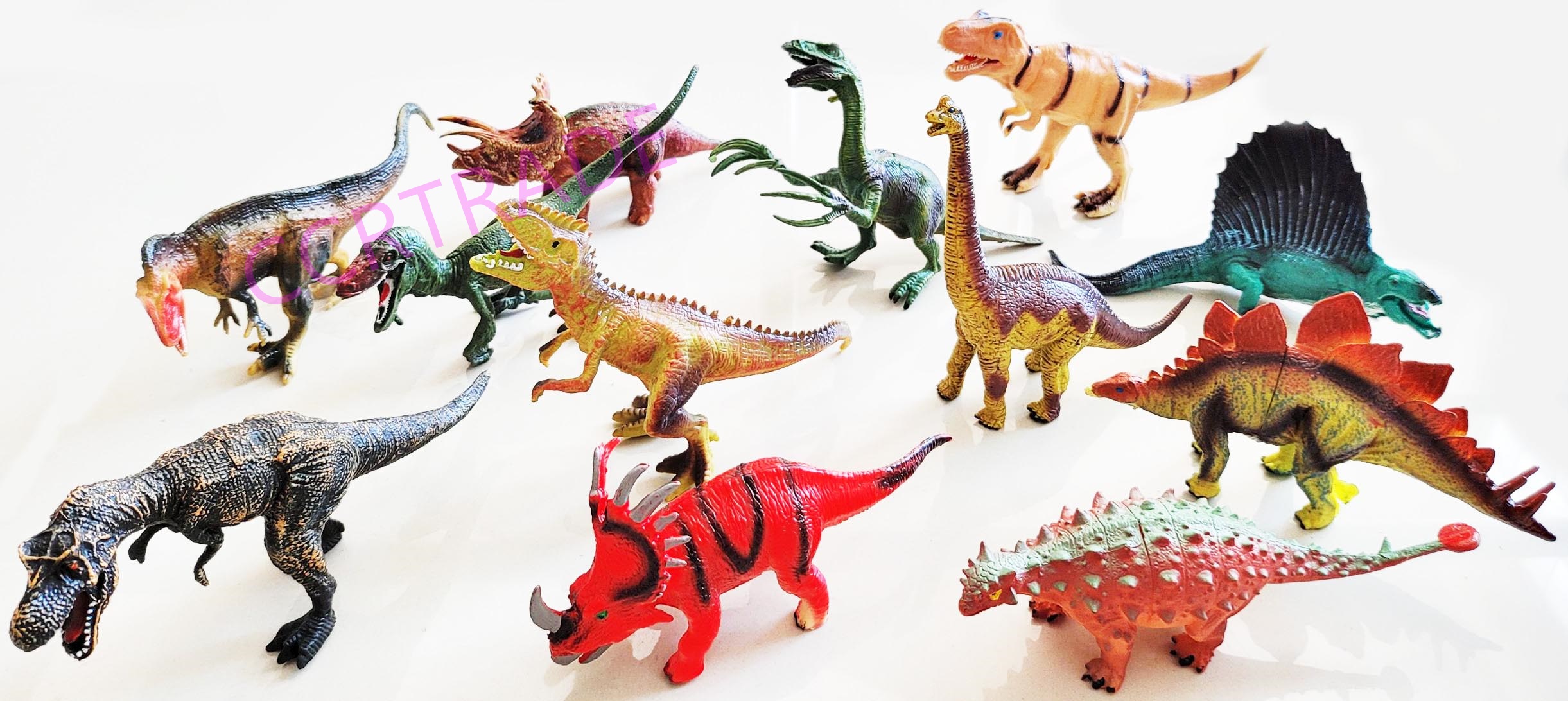 ไดโนเสาร์โมเดล+แผนที่กล่อง 26 ซม.(1x24)