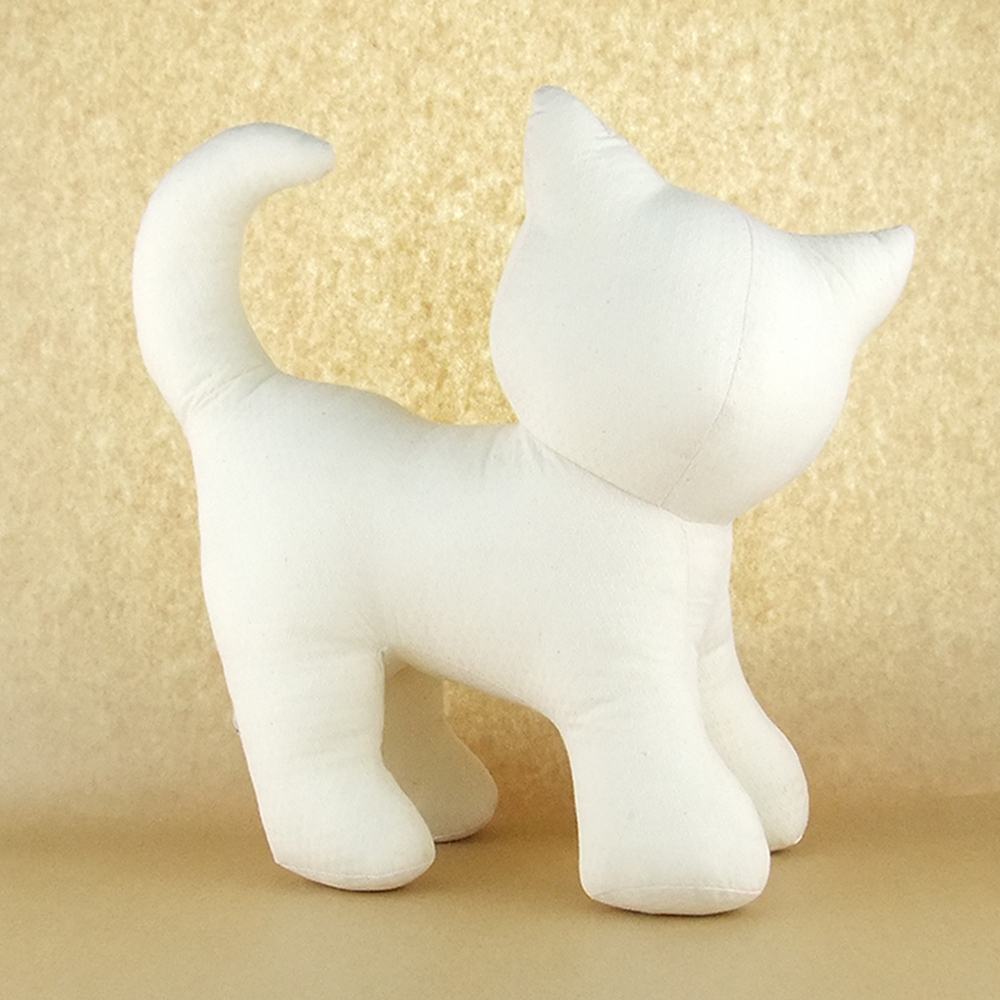 ตุ๊กตาแมวยืน สีขาว Kitten Cat Softy Toy - White ตุ๊กตาติดชื่อได้ ขนาด 24*16 ซม สูง 28 ซม ของขวัญวันเกิด ของขวัญรับปริญญา