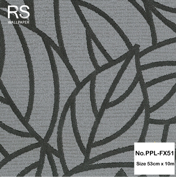 วอลเปเปอร์ ลายใบไม้มีกากเพชร No.PPL-FX51