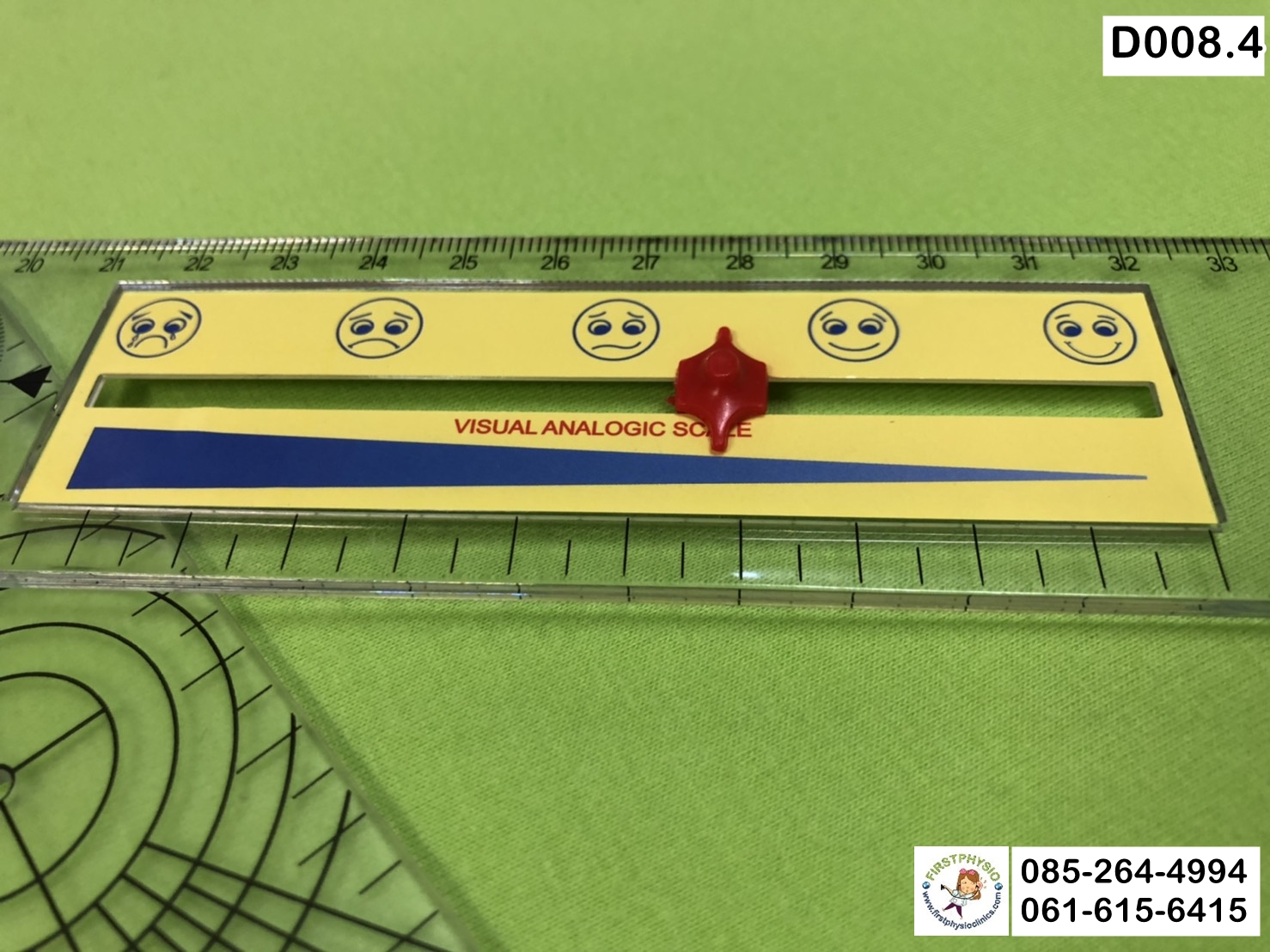 ไม้บรรทัดวัดมุมทางการแพทย์พลาสติก 360 องศา โกนิโอมิเตอร์ ขนาด 8.1 นิ้ว ไม้บรรทัดวัดองศา Goniometer