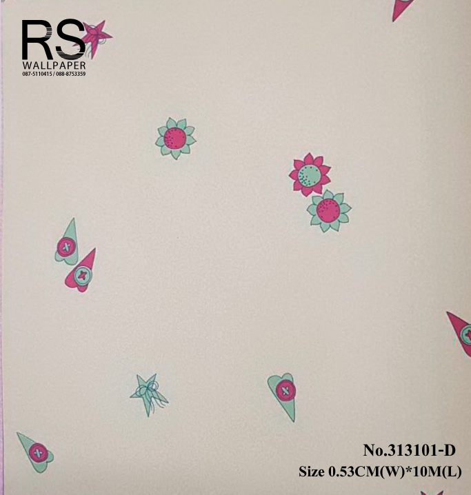 วอลเปเปอร์ ล้างสต๊อก ลายดอกทานตะวัน พื้นสีเหลืองครีมอ่อน 313101-D