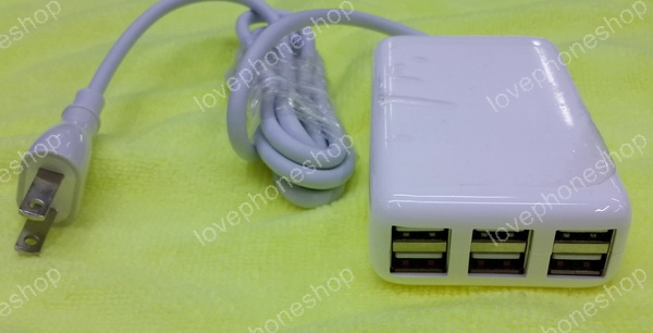 ที่ชาร์จ 30W USB Desktop Charger for Smart Phone ทุกรุ่น แบบ 6 ช่อง (ส่งฟรี)