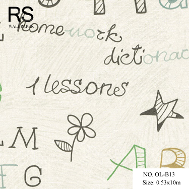 วอลเปเปอร์ลายตัวหนังสือ OL-B13