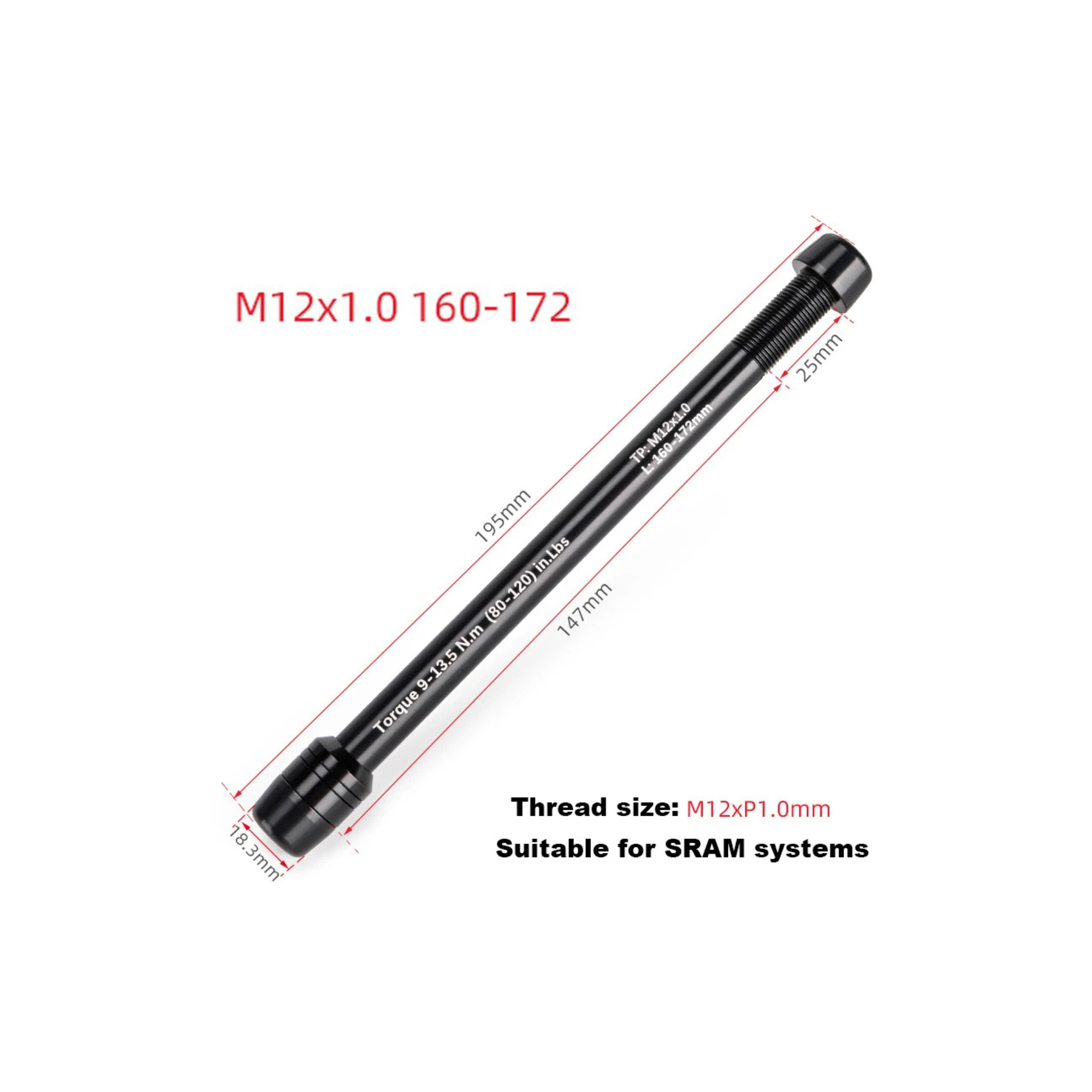 แกนปลดจักรยานสำหรับใส่ Trainer Thru Axle Skewer ขนาด 12x142-148mm