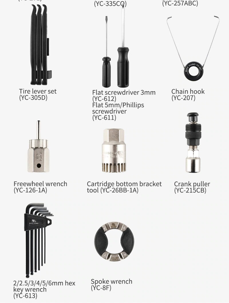 ชุดใหญ่ ชุดเครื่องมือซ่อมจักรยาน BIKE HAND YC-721 20 ชิ้น