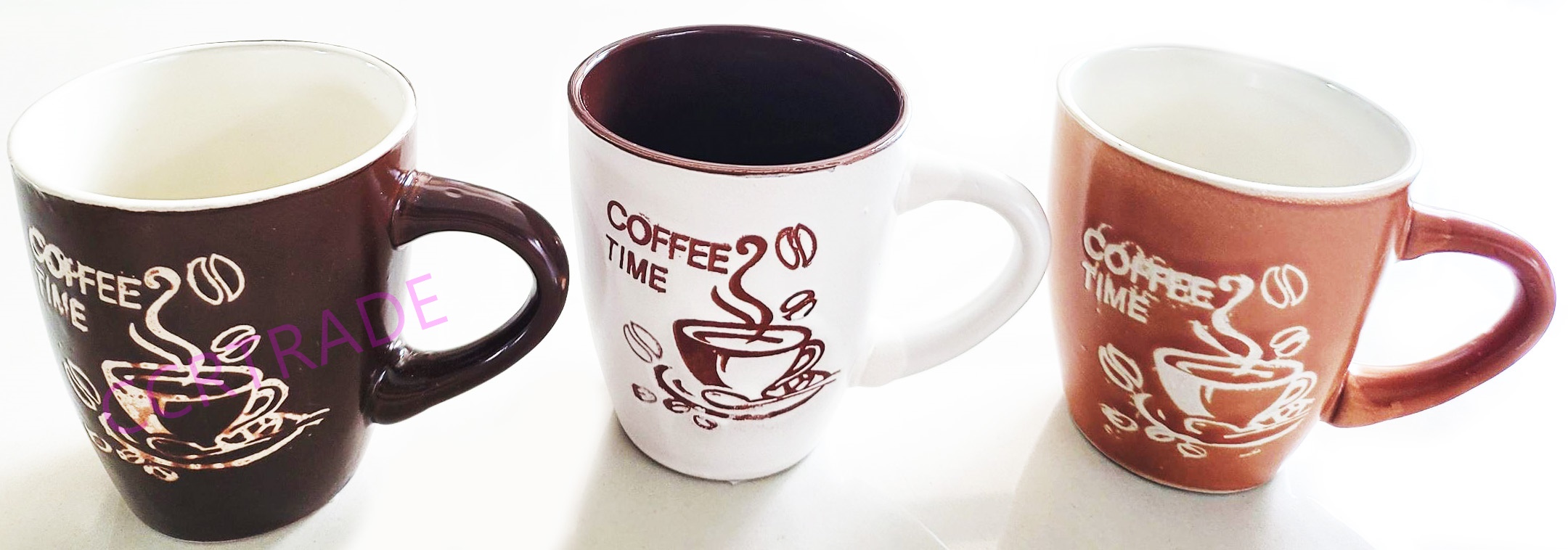 แก้วกระเบื้อง Coffee มีหูจับ 7x8.5 ซม.