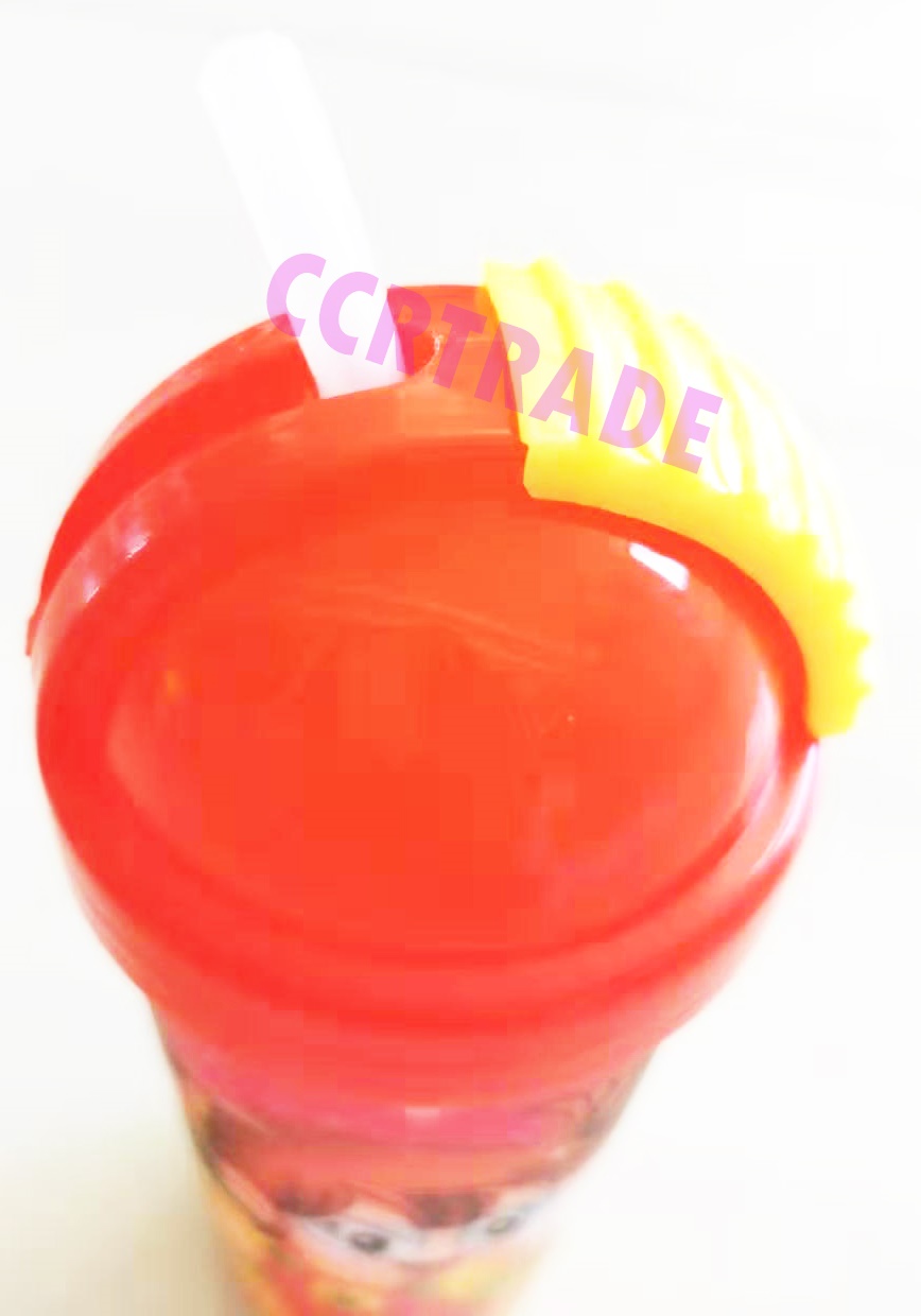 กระติกน้ำการ์ตูน 3 มิติ+หลอด 7x15 ซม.