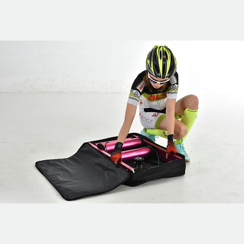 เทรนเนอร์สามลูกกลิ้ง RASSINE Bike Rollers Indoor Exercise Bicycle Roller Trainer Stand Aluminum Alloy