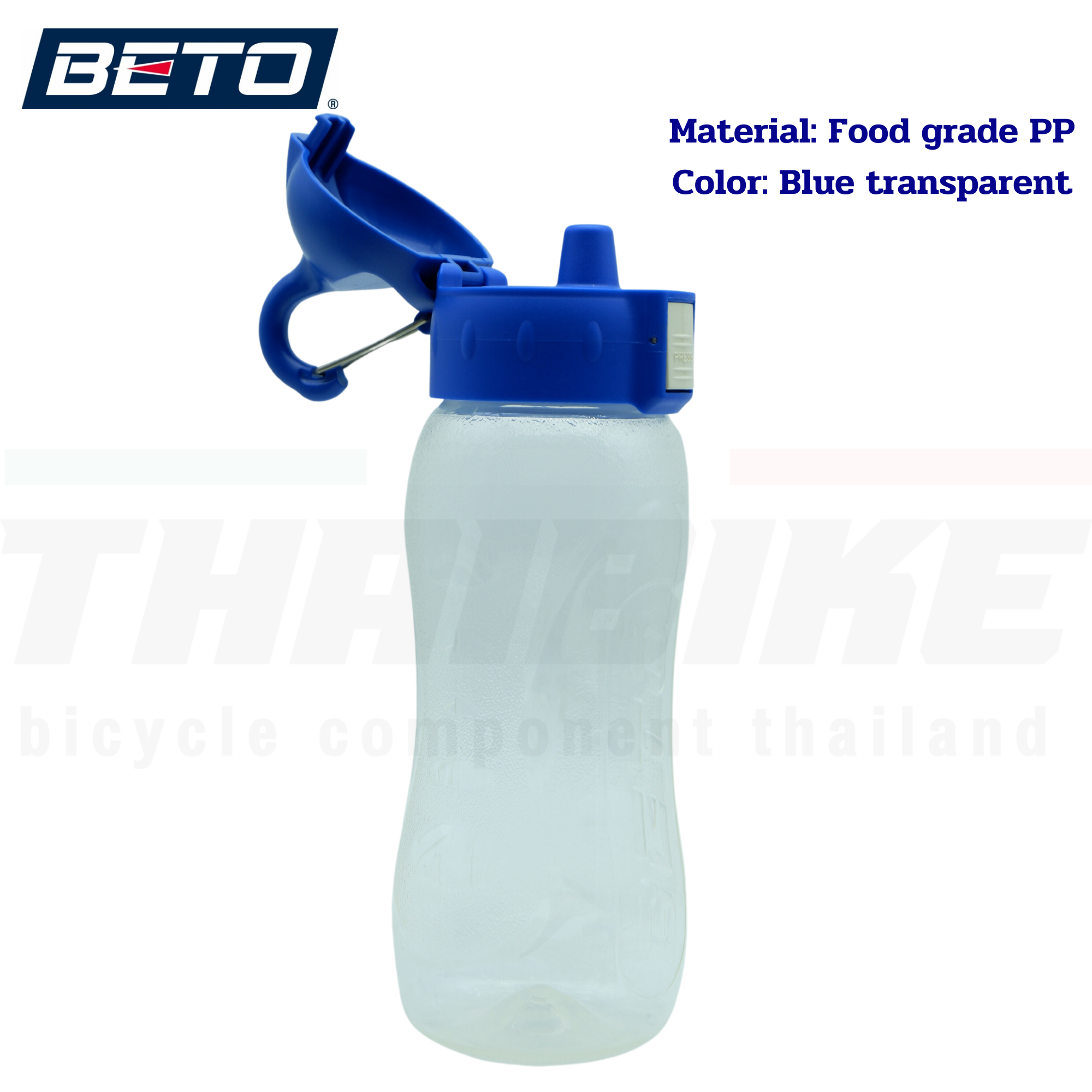 ขวดน้ำแบบใส สำหรับปั่นจักรยาน เดินป่า มีที่ห้อย BETO WB-217 ขนาด 650ml