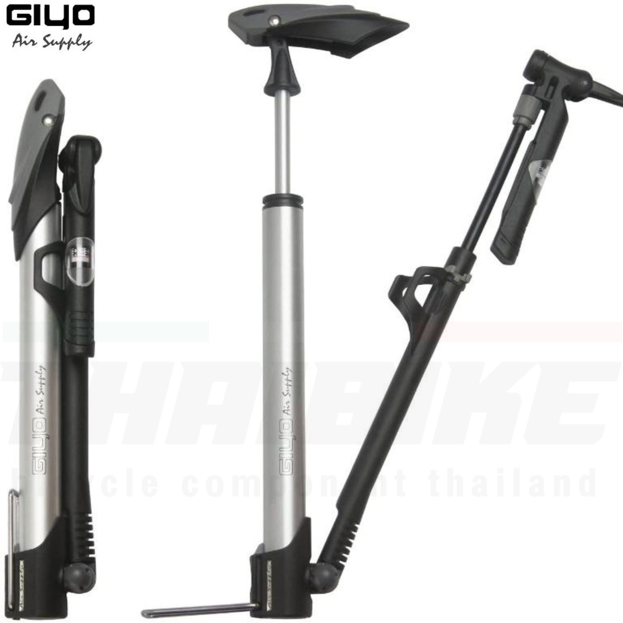 สูบจักรยานพกพา GIYO gm71 มี เกย์วัด รุ่นยอดนิยม ผลิตไต้หวัน