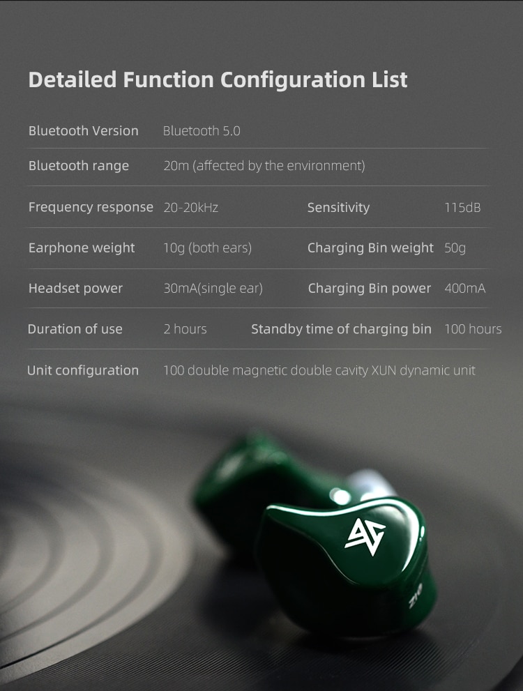 ขาย KZ Z1 หูฟัง TWS ไดร์เวอร์ Dynamic รองรับ Bluetooth5.0 , aac , Touch Control
