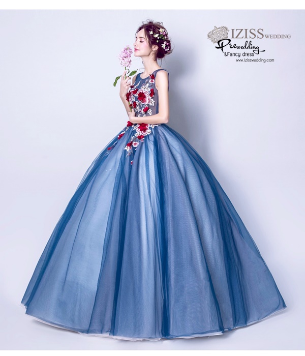 DL010 - **พรีออเดอร์** ชุดราตรี เดรสยาวออกงาน (Night party dresses) ชุดไปงานแต่งงานสวยๆ "ธีมสีกรมน้ำทะเล"