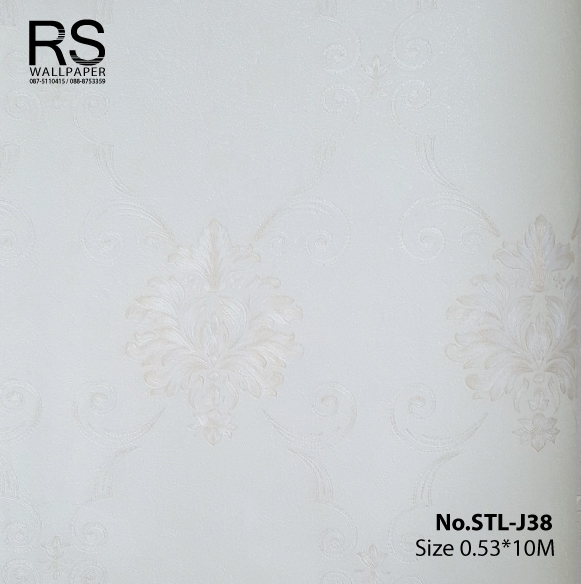 วอลเปเปอร์ ลายหลุยส์สีทองอ่อน พื้นสีครีม No.STL-J38