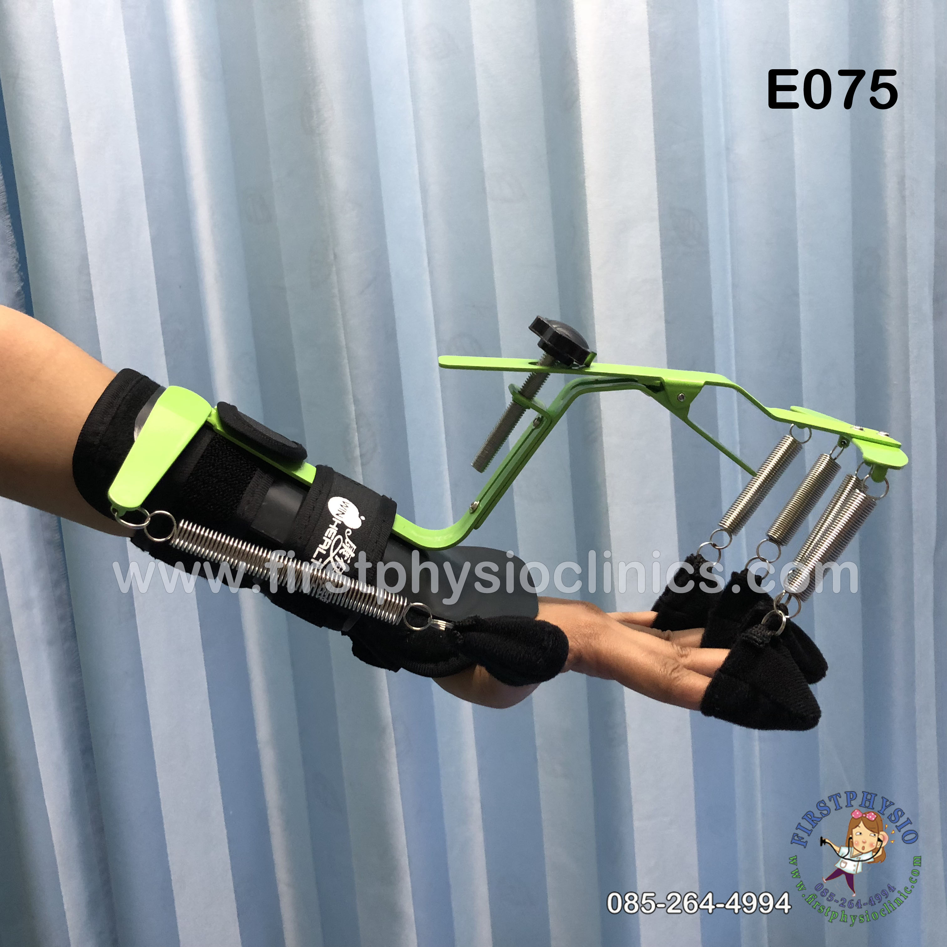 เครื่องบริหารนิ้วมือ/ อุปกรณ์ออกกำลังกายนิ้ว 5 นิ้ว ด้ามจับ แบบมีคานสปริง/ อุปกรณ์ฝึกความแข็งแรงของนิ้ว /อุปกรณ์ฝึกความยืดหยุ่นของนิ้ว/Wrist and finger dynamic