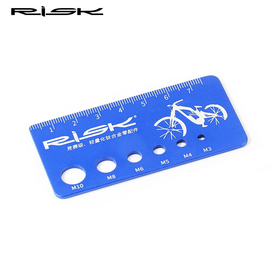 ไม้บรรทัดวัดขนาดน็อตจักรยาน RISK Bicycle Bolts Screws Measuring Ruler