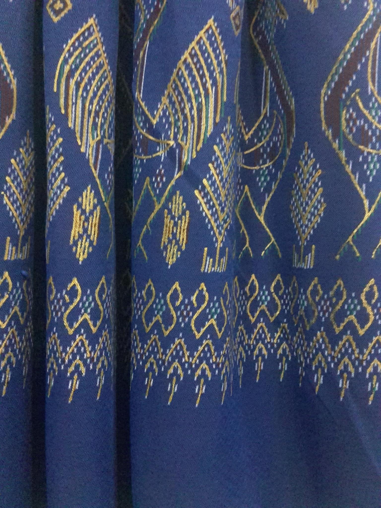 กระโปรงผ้าไทยสำเร็จรูป กระโปรงผ้าไทยผ้าฝ้ายมัดมัดหมี่ กระโปรงผ้าฝ้ายทรงทวิทยาว